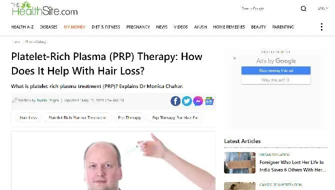 Platelet-Rich Plasma (PRP) Therapy: How Does It Help With Hair Loss?